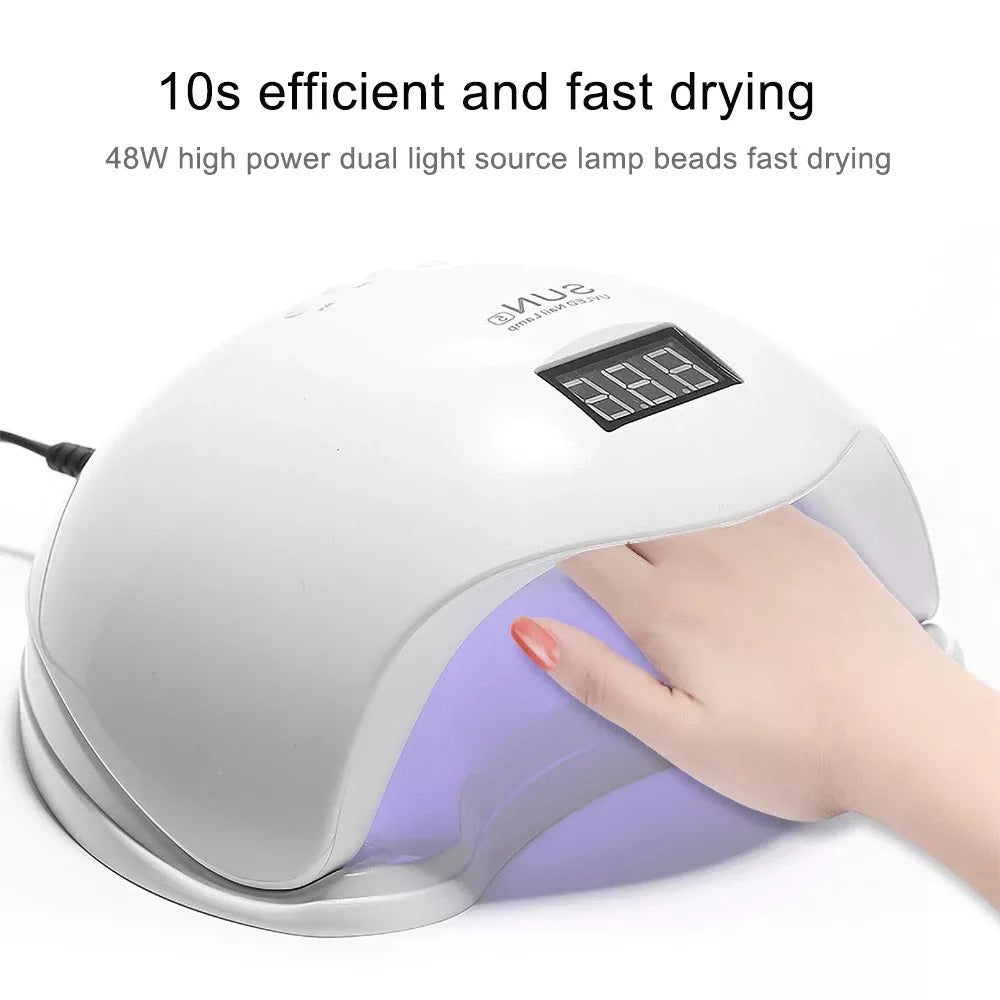 J No'el UV LED Nail Lamp, UV LED Nail Polish Dryer Gel Machine for Manicure and Pedicure with Sensor and Timer